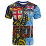 Fiji Polynesian T-shirt - Custom Flag Fiji Independence Day with Tapa Polynesian T-shirt