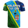 Malampa Fiji Day Polynesian T-Shirt - Custom Malampa Fiji Day with Tapa Pattern T-Shirt