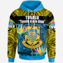 Tuvalu Motto Polynesian Hoodie - Custom Tuvalu Coat Of Arms With Tropical Themed Backgrounds Hoodie