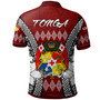 Tonga Polo Shirt - Custom Pattern Inspired By Tonga And Polynesian With Coat Of Arms Polo Shirt