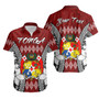 Tonga Short Sleeve Shirt - Custom Pattern Inspired By Tonga And Polynesian With Coat Of Arms