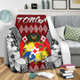 Tonga Premium Blanket - Pattern Inspired By Tonga And Polynesian With Coat Of Arms