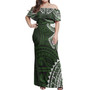 Polynesian Woman Off Shoulder Long Dress - Polynesian Design Pattern 06