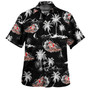 Santa Claus Surf Aloha Hawaiian Shirt Retro Black