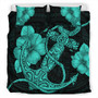 Hawaii Bedding Set Anchor Poly Tribal Turquoise