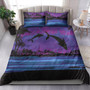 Hawaii Bedding Set Dolphin Dance In Night