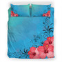 Hawaii Bedding Set Hibiscus Flower Red