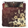 Hawaii Bedding Set Hibiscus Golden Royal