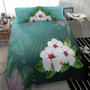 Hawaii Bedding Set Hibiscus White Flower Gleeful