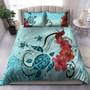 Hawaii Bedding Set Sea Turtle Hibiscus