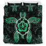 Hawaii Bedding Set Turtle Hibiscus Green