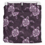 Hawaii Bedding Set Turtle Plumeria Violet