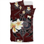 Hawaii Bedding Set Turtle Poly Trinal Plumeria Red