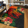 Hawaii Polynesian Turtle Tropical Area Rug