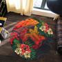 Hawaii Polynesian Turtle Tropical Round Rug