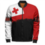 Tonga Bomber Jacket Tonga Flag Grunge