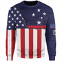 Samoa Sweatshirt American Samoa Map With American Flag