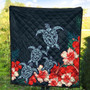 Hawaii Premium Quilt Four Turtle Hibiscus Tropical