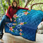 Hawaii Premium Quilt Turtle Polynesian Plumeria Ocean