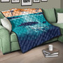 Hawaii Premium Quilt Whale And Turtle In Sunset Polynesian