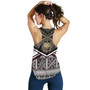 Samoa Women Tank - Samoa Masi Dobby Coat Of Arms Racerback Tank