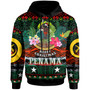 Penama Polynesian Christmas Hoodie - Custom Penama Vanuatu Coat of Arms Christmas Hat Polynesian Patterns Hoodie