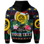 Shefa Polynesian Christmas Hoodie - Custom Shefa Vanuatu Coat of Arms Christmas Hat Polynesian Patterns Hoodie