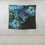 Hawaii Tapestry Hawaii Polynesian Turtle Tropical Blue Gardient Blue