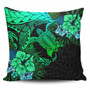 Hawaii Pillow Cover Hawaii Polynesian Turtle Tropical Gardient Green