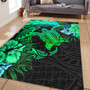 Hawaii Area Rug Hawaii Polynesian Turtle Tropical Gardient Green