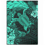 Hawaii Area Rug Hawaii Polynesian Turtle Tropical Patina Green