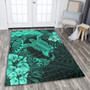 Hawaii Area Rug Hawaii Polynesian Turtle Tropical Patina Green