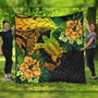 Hawaii Premium Quilt Hawaii Polynesian Turtle Tropical Gardient Yellow