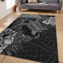 Hawaii Area Rug Hawaii Polynesian Turtle Tropical Grey