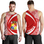 Tonga Tank Top Coat Of Arm Lauhala Circle