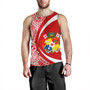 Tonga Tank Top Coat Of Arm Lauhala Circle