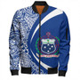 Samoa Bomber Jacket Coat Of Arm Lauhala Rugby Circle