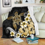 Hawaii Premium Blanket Hawaii Turtle Gold Tropical