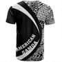Samoa T-Shirt American Samoa Coat Of Arm Lauhala White Circle