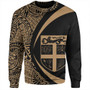 Fiji Sweatshirt Coat Of Arm Lauhala Gold Circle