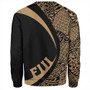 Fiji Sweatshirt Coat Of Arm Lauhala Gold Circle
