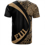 Fiji T-Shirt Coat Of Arm Lauhala Gold Circle