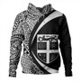 Fiji Hoodie Coat Of Arm Lauhala White Circle