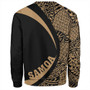 Samoa Sweatshirt Coat Of Arm Lauhala Gold Circle