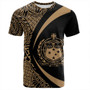 Samoa T-Shirt Coat Of Arm Lauhala Gold Circle