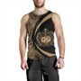 Samoa Tank Top Coat Of Arm Lauhala Gold Circle