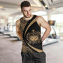 Samoa Tank Top Coat Of Arm Lauhala Gold Circle