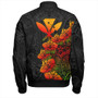 Hawaii Bomber Jacket Hawaii Kanaka Map Style Tropical