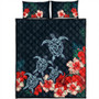 Hawaii Quilt Bed Set Four Turtle Hibiscus Tropical