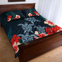 Hawaii Quilt Bed Set Hibiscus And Turtle Skillful